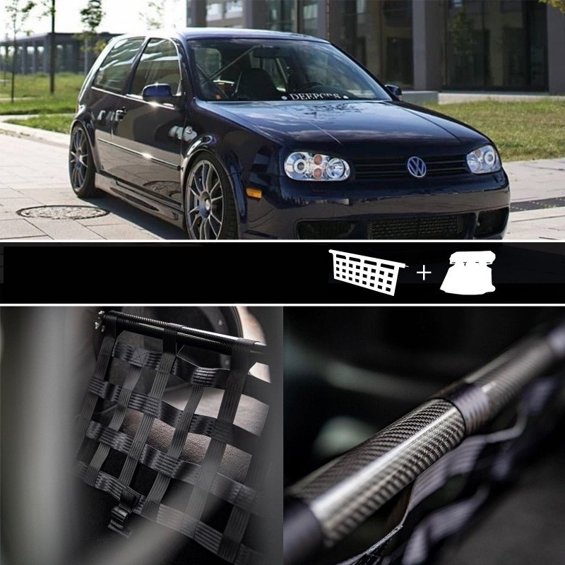 Clubsport Komplettset - Strebe mit Netz und Teppich für Golf 4 inkl. GTI